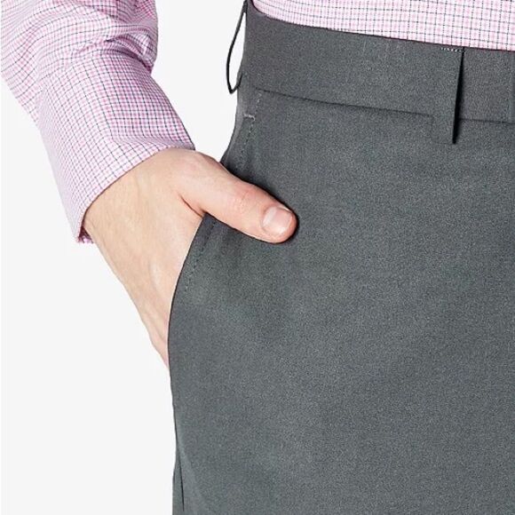 Ralph Lauren Classic-Fit Ultraflex Stretch Flat-Front Dark Grey 30x30 NWT IN PKG - Picture 4 of 7